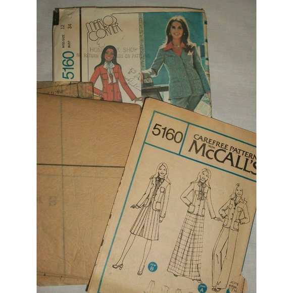 McCall's 5160 Carefree Pattern Size 12 Marlo's Corner Skirt Pants Jacket - Picture 5 of 6